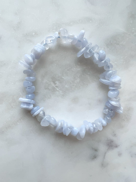 Blue lace agate stone bracelets